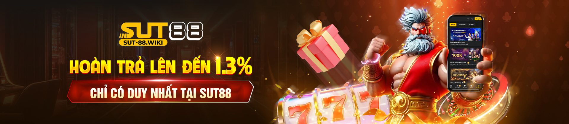 Sut88 ✔️ Sân Chơi Cá Cược Top 1 VN – Kèo Hot Mỗi Ngày banner khuyến mãi sut88
